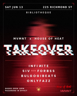 House of Heat x MVMNT: Bibliotheque Takeover II flyer