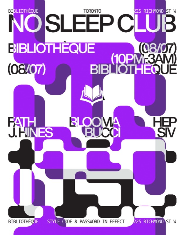 Electric Island After Party: No Sleep Club @ Bibliotheque flyer