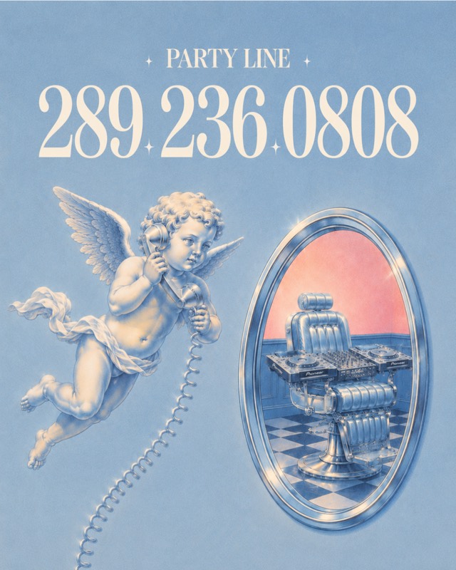 Party Line 001: The Barbershop flyer